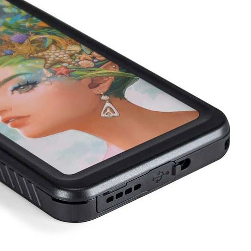 Mermaid with Sea Stars in Her Hair by Ivy Dolamore Galaxy S24 Waterproof Case